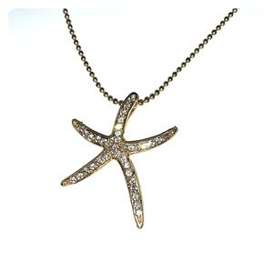 Gold plated starfish necklace